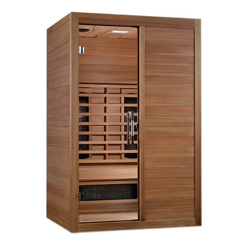 Golden Designs ***New 2024 Model***  S-Line MX-S206-01 Maxxus Full Spectrum Infrared Sauna - Pacific Cedar