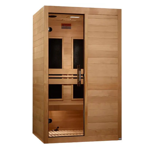 Golden Designs ***New 2024 Model*** S-Line MX-S206-01 Maxxus Low EMF FAR Infrared Sauna Canadian Hemlock