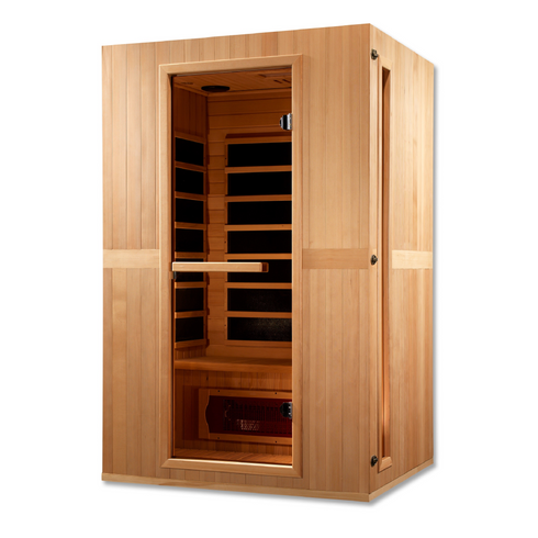 Golden Designs Maxxus "Serenity" Dual Tech 2 person Low EMF FAR Infrared Sauna Canadian Hemlock