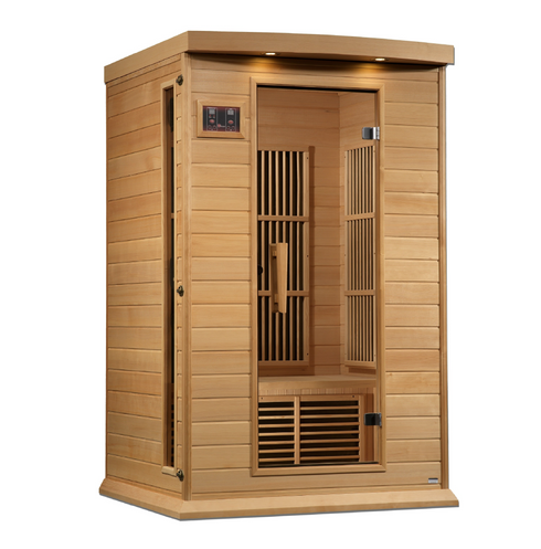 Golden Designs Maxxus 2 Person Near Zero EMF FAR Infrared Sauna - Canadian Hemlock