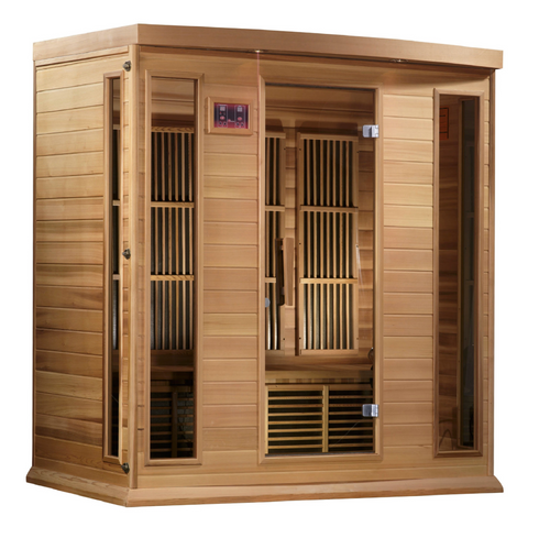 Golden Designs Maxxus "Chaumont Edition" 4 Person Near Zero EMF FAR Infrared Sauna - Canadian Red Cedar