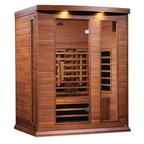 Golden Designs Maxxus 3 Person Full Spectrum Infrared Sauna - Canadian Red Cedar