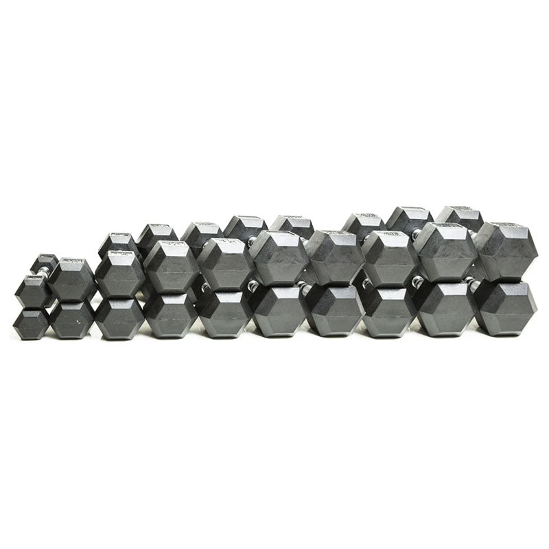 Rubber Hex Dumbbells & Packages