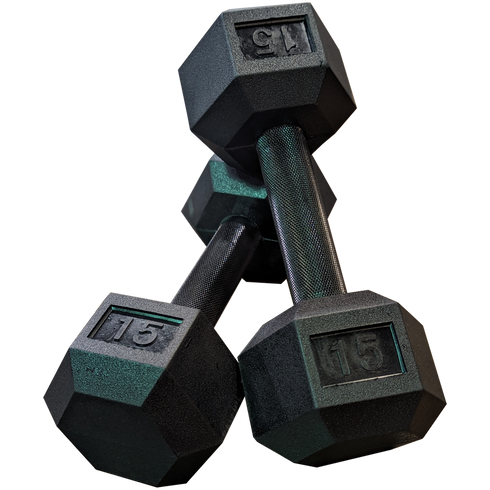 Black Hex Dumbbell