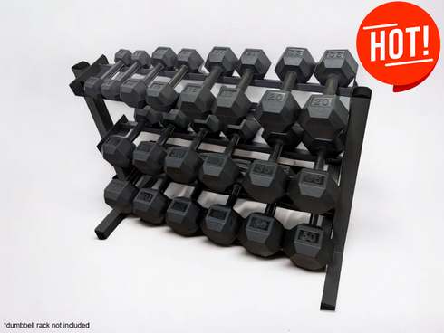 Black Hex Dumbbells & Packages