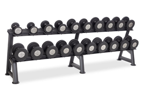 Hampton GEL-GRIP Urethane Dumbbells Black | 55-100 LB Club Pack