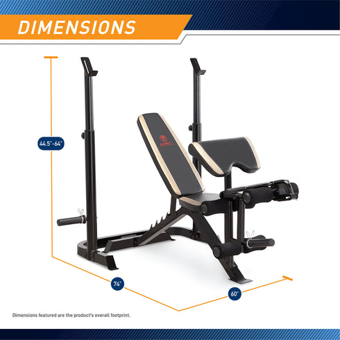 Marcy Two-Piece Olympic Weight Bench | MD-879