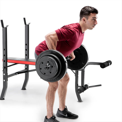 Marcy Pro Standard Weight Bench with 100 lb Weight Set  PM-2084