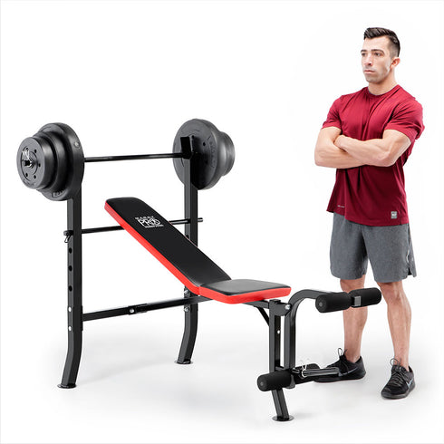 Marcy Pro Standard Weight Bench with 100 lb Weight Set  PM-2084